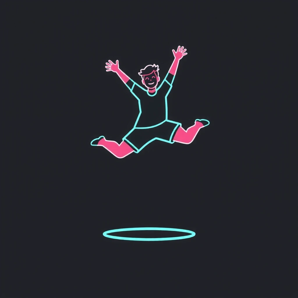 Icono de una persona saltando con alegría